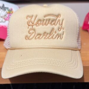 Beige 'Howdy Darlin' Trucker Hat